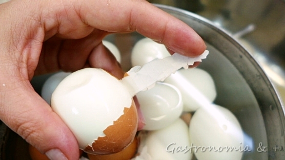 Se o ovo for fresco e ficar num banho de gelo a membrana desgruda bem fácil. #ficaadica